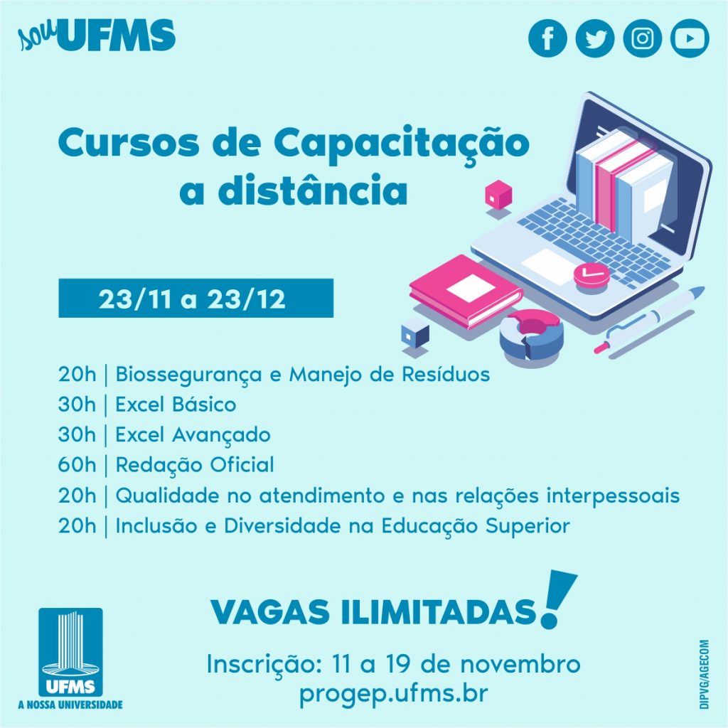 CAPACITAÇÃO - Estão abertas as inscrições para cursos gratuitos de